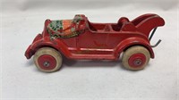 Antique cast-iron toy truck car, tow truck with