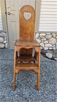 Wooden Bachelor Chair / Step Stool