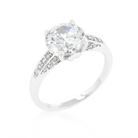 Sparkling 3.88ct White Sapphire Ring