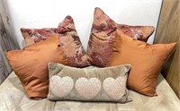 Throw Pillows -Rust/Orange