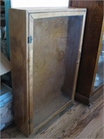 27"x 39"x 7" Vintage Wood & Glass Display Case