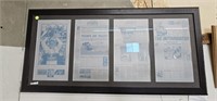 Framed Dale Earnhardt News Clippings