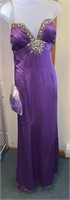 Purple Mac Duggal Dress 81041L Sz 16