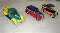 Antique car replicas, approximately 5-6 inches