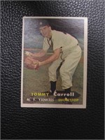 1957 TOPPS #164 TOMMY CARROLL YANKEES