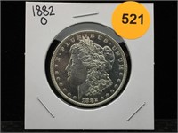 1882-O Morgan Silver Dollar in Flip