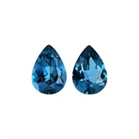 Natural London Blue Topaz Pair [Flawless-VVS]