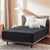 Bedsure King Fitted Sheet Black - 14 inches