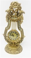 Small Lancel Gilt  Bronze Clock 10" x 4"