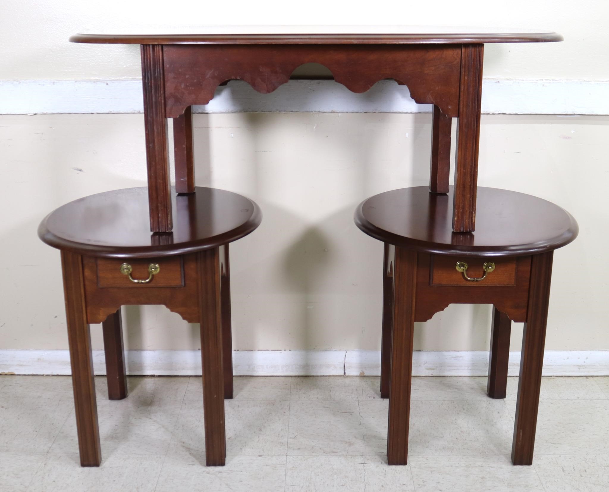 3pc. Chippendale Mahogany End Tables