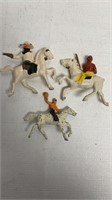 Die cast cowboy & Indian figures