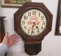 old "coca-cola" pendulum clock (works)