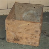 Vtg 17" X 13" X 11" Wood Fruit Crate Box