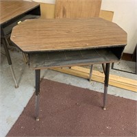 Vintage Wood & Metal School Desk
