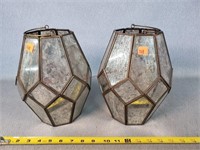 2- 10" Candle Holder Lanterns