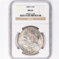 1882-S Morgan Dollar NGC MS63