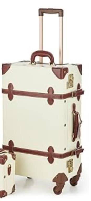 CO-Z Vintage Luggage Hardside Suitcase with