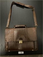 Amiet Brown Leather Briefcase.