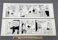 Two Original Moon Mullins 1956 Cartoon Strips