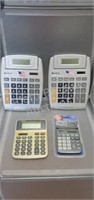 4 assorted calculators