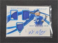 Whit Merrifield 2019 Immaculate Triple Patch AUTO-