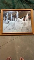 Mirror etched Wolf , Darrell Smith