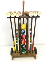 Vintage croquet set.