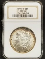 1898-O US Morgan Silver Dollar NGC MS64 Slab