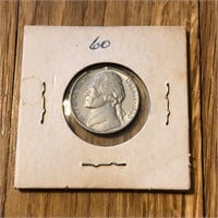 1960 Jefferson Nickel Coin - Rim Error?