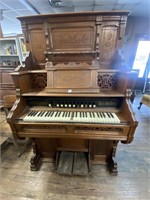 Beautiful antique pump organ - 67 1/2 “ by 43”
