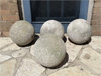 4 Concrete Appearance Resin Garden Spheres