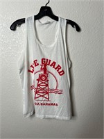 Vintage 80s Life Guard Bahamas Tank Shirt