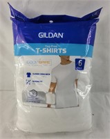 Sealed Gildan Large tag-free t-shirts, 6 pack