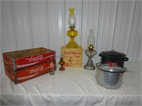 Kerosene Lamps, Coca Cola Crates,