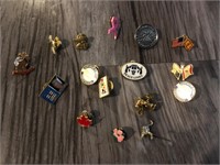 Lot of Vintage Pins Travel