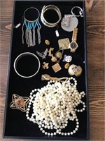 Costume Jewelry, Cub Scout Spins, Black Tray Not