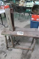Vintage Broom Makers Bench(R1)