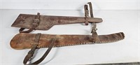 (2) Leather Rifle Scabbards