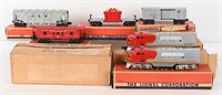 LIONEL 2353 SANTA FE DIESELS & 5 CARS w/ BOXES