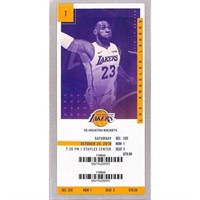 Lebron James 1st Lakers Game Full Ticket