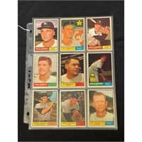 (50) 1961 Topps Baseball High Grade Cards