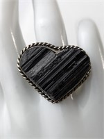 925 BLACK TOURMALINE RING