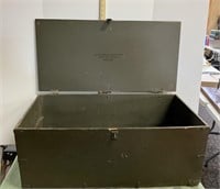 Wooden Military Trunk 1952 32x16x12