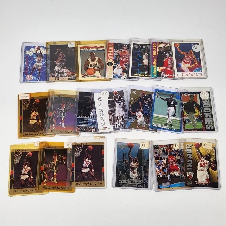 20) MICHAEL JORDAN BASKETBALL CARDS