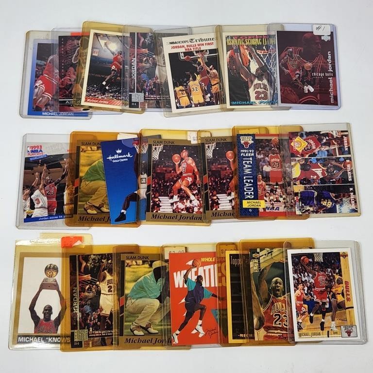 20) MICHAEL JORDAN BASKETBALL CARDS