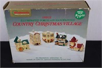 Five Piece Country Christmas Village Set