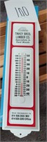 Tinkey Brothers lumber Rockwood thermometer NOS