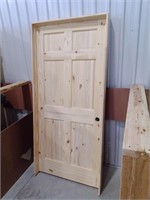 36" 6-Panel Knotty Pine Interior Door
