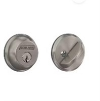 Schlage Single Cylinder Satin Nickel Single