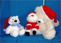 (2) Christmas Bears and Santa